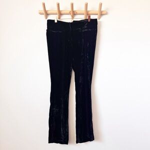 John Galliano Velvet Flare Leg Pants